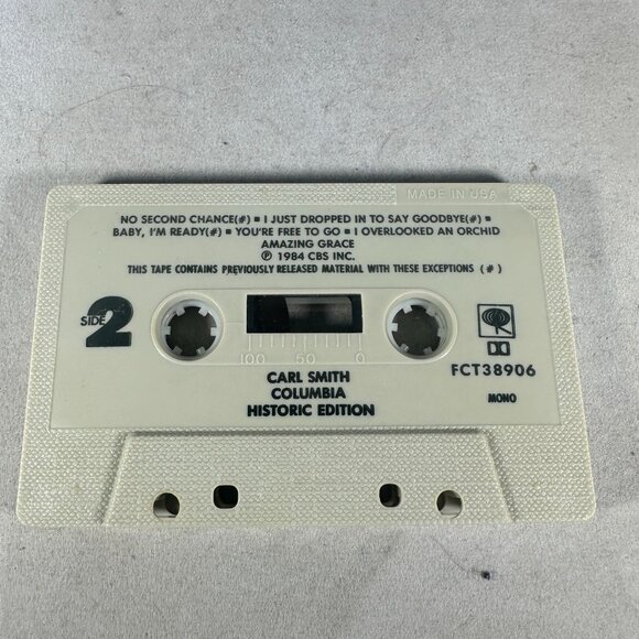 Carl Smith Historic Edition Cassette Tape Columbia 1984 Vintage Country Music - Picture 4 of 4